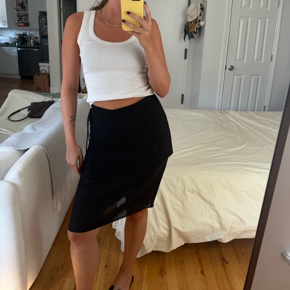 X COCO ETTORE APRON MIDI SKIRT IN BLACK - Picture 1 of 7